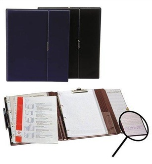 Papírenské zboží - Konferenční desky, A4, koženka, PANTAPLAST "Optimus", modré