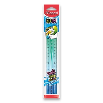 Papírenské zboží - Pravítko Twint´n Flex duhové - 20 cm, mix barev