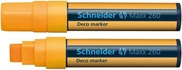 Papírenské zboží - Kriedový popisovač Maxx 260, oranžová, 2-15mm, tekutý, SCHNEIDER