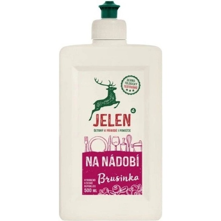 Papírenské zboží - Prostředek na mytí nádobí JELEN s výtažkem z brusinek 500 ml