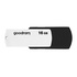 Papírenské zboží - Goodram USB flash disk, USB 2.0, 16GB, UCO2, čierny, UCO2-0160KWR11, USB A, s otočnou krytkou