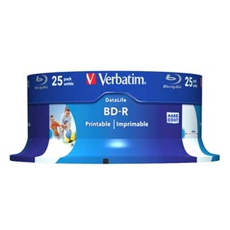 Papírenské zboží - Verbatim BD-R SL, Hard Coat protective layer 25GB, spindle, 43811, 6x, 25-pack, pro archi