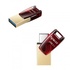 Papírenské zboží - Apacer USB flash disk OTG, USB 3.0 (3.2 Gen 1), 64GB, AH180, červený, AP64GAH180R-1, USB A / USB C, s otočnou krytkou