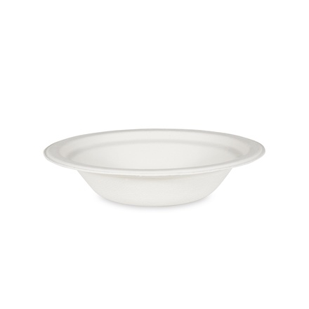Papírenské zboží - Miska kulatá BIO cukrová třtina 400 ml, průměr 18 x 4 cm [10 ks]