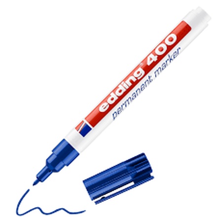 Papírenské zboží - Permanentní popisovač "400", modrá, 1mm, EDDING