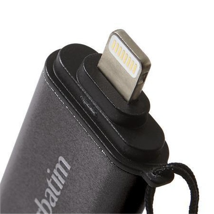 Papírenské zboží - 16GB USB flash disk "Lightning jack", USB 3.0, VERBATIM, šedý