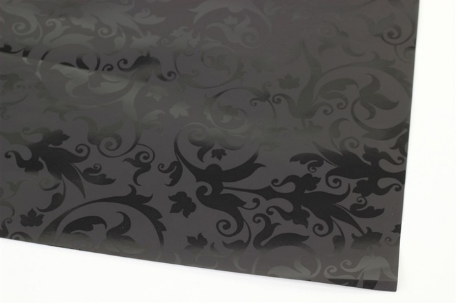 Papírenské zboží - Balící papír Standard 70x100cm černý květ