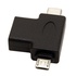 Papírenské zboží - USB (3.0) Redukcia, USB A (3.0) F-USB micro B (M) + USB C (3.1)M, 0, čierna, plastic bag, OTG