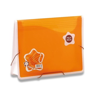Papírenské zboží - Aktovka na dokumenty Poly Rock oranžová, A4