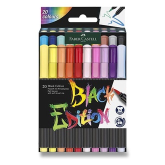 Papírenské zboží - Fixy Faber-Castell Black Edition Brush 20 barev