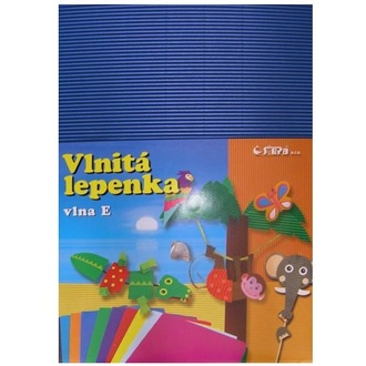Papírenské zboží - Lepenka E-Welle 260g 34,5 x 24,5cm rovná-modrá 10 listů