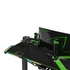 Papírenské zboží - ULTRADESK Herný stôl FORCE - zelený, 166x70 cm, 76.5 cm, s XXL podložkou pod myš, držiak slúchadiel aj nápojov, RGB podsvietenie