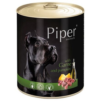 Papírenské zboží - PIPER se zvěřinou a dýní, konzerva pro psy 800g 