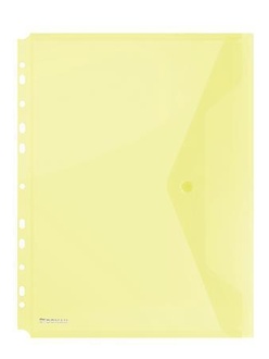 Papírenské zboží - Spisové desky, s drukem, s děrováním, žlutá, A4, PP, DONAU
