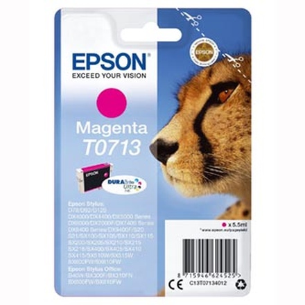 Papírenské zboží - Epson originální ink C13T07134022, magenta, blistr s ochranou, 5,5ml, Epson D78, DX4000,