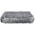 Papírenské zboží - Vankúš YELINA obdĺžnikový, dlhý plyšový vlas, čierna/sivá 110 x 75 cm