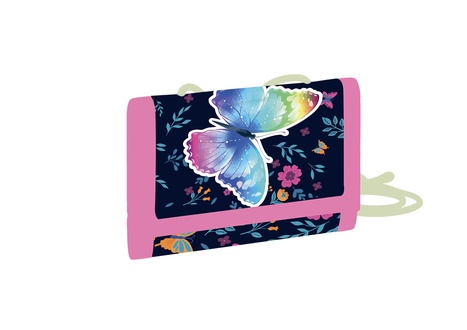 Papírenské zboží - Dětská textilní peněženka Motýl 2