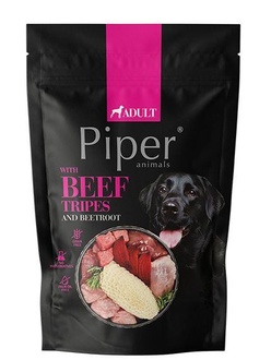 Papírenské zboží - NEW PIPER s hovězími žaludky a červenou řepou, kapsička pro psy 500 g