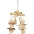 Papírenské zboží - Závesný prírodný kolotoč, hračka pre papagáje, bambus/ratan/drevo, 31 cm