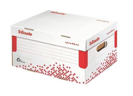 Papírenské zboží - Rychle-složitelný archivační kontejner s víkem Esselte Speedbox A4, Bílá