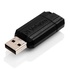 Papírenské zboží - Verbatim USB flash disk, USB 2.0, 16GB, PinStripe, Store N Go, čierny, 49063, USB A, s výsuvným konektorom