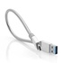 Papírenské zboží - USB kábel (3.1), USB A M - USB C M, 0.3m, strieborný, Verbatim, box, 48868