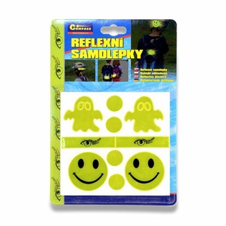 Papírenské zboží - Set reflexních samolepek žluté, 10 ks
