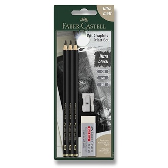Papírenské zboží - Grafické tužky Faber-Castell Pitt Graphite Matt blistr, různé tvrdosti