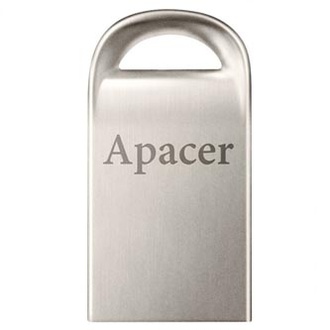 Papírenské zboží - Apacer USB flash disk, USB 2.0, 64GB, AH115, stříbrný, AP64GAH115S-1, USB A, s poutkem