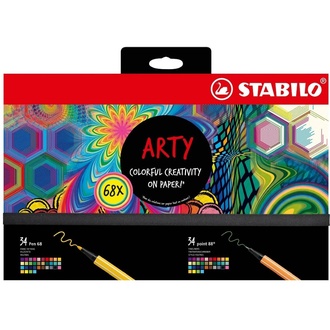 Papírenské zboží - STABILO „ARTY" 68 ks Kreatívní Set (Pen 68/point 88)