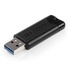 Papírenské zboží - Verbatim USB flash disk, USB 3.0 (3.2 Gen 1), 64GB, PinStripe, Store N Go, čierny, 49318, USB A, s výsuvným konektorom