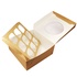 Papírenské zboží - Papierová krabička EKO na muffiny 250x250x100 mm hnedá s okienkom [25 ks]
