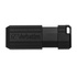 Papírenské zboží - Verbatim USB flash disk, USB 2.0, 16GB, PinStripe, Store N Go, čierny, 49063, USB A, s výsuvným konektorom
