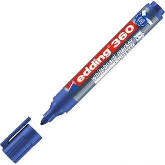 Papírenské zboží - Popisovač na bílou tabuli a flipchart "360", modrá, 1,5-3mm, kuželový hrot, EDDING