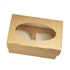 Papírenské zboží - Papierová krabička EKO na muffiny 100x160x100 mm hnedá s okienkom [25 ks]