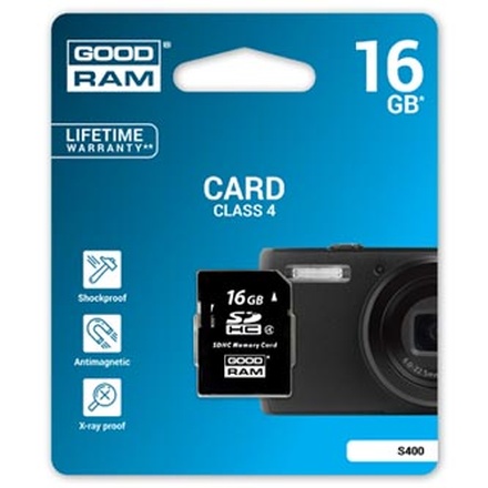 Papírenské zboží - Goodram Secure Digital Card, 16GB, SDHC, S400-0160R11, Class 4