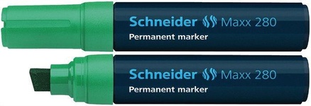 Papírenské zboží - Permanentní popisovač "Maxx 280", zelená, 4-12mm, klínový hrot, SCHNEIDER