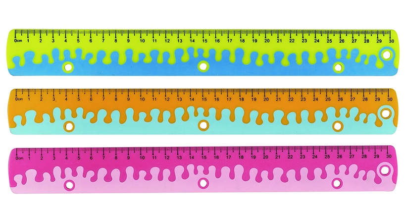 Papírenské zboží - Pravítko KEYROAD 30cm, Coral