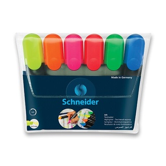 Papírenské zboží - Zvýrazňovač Schneider Job sada 6 barev