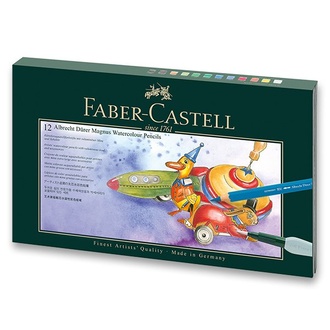 Papírenské zboží - Akvarelové pastelky Faber-Castell Albrecht Dürer Magnus dárková krabička, 12 barev