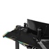 Papírenské zboží - ULTRADESK Herný stôl FORCE - šedý, 166x70 cm, 76.5 cm, s XXL podložkou pod myš, držiak slúchadiel aj nápojov, RGB podsvietenie