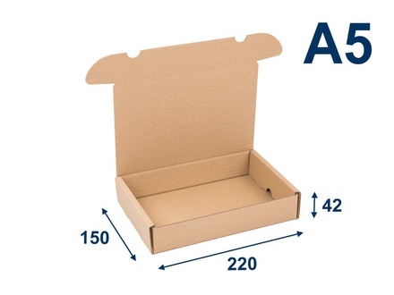 Papírenské zboží - Kartonová Krabice na tiskoviny A5 220x150x42 3VVL