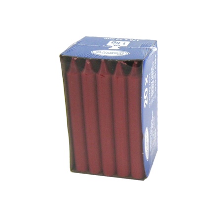 Papírenské zboží - Svíčka rovná 170 mm červená [20 ks]