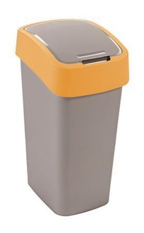 Papírenské zboží - Odpadkový koš, žlutá/šedá, na tříděný odpad, 50 l, CURVER
