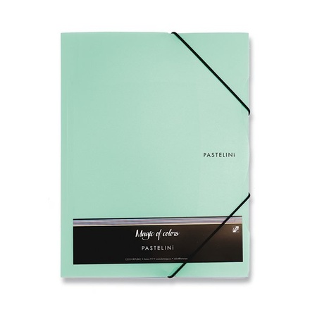 Papírenské zboží - 3chlopňové desky Pastelini zelené