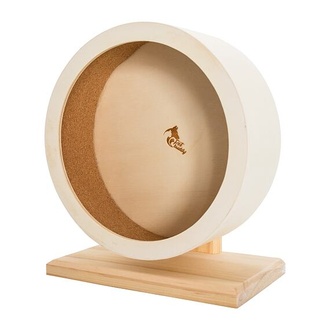 Papírenské zboží - PetBuddy kolotoč, běhací kolo pro křečky, 21 cm, borové dřevo/korek