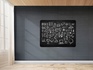 Papírenské zboží - Čierna bezrámová magnetická tabuľa na kriedy - Qboard 117 x 87 cm