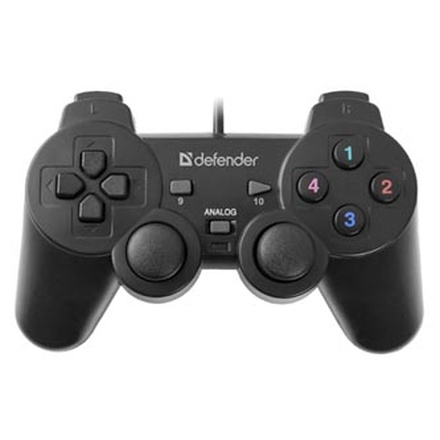 Papírenské zboží - Gamepad Defender Omega, 12tl., USB, černý, vibrační, Windows R XP/VISTA/7/8/10