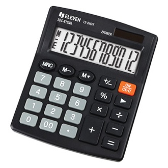 Papírenské zboží - Eleven kalkulačka SDC812NR, černá, stolní, dvanáctimístná, duální napá, jení
