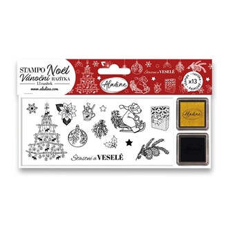 Papírenské zboží - Razítka Aladine Stampo Noël Severské Vánoce, 13 ks